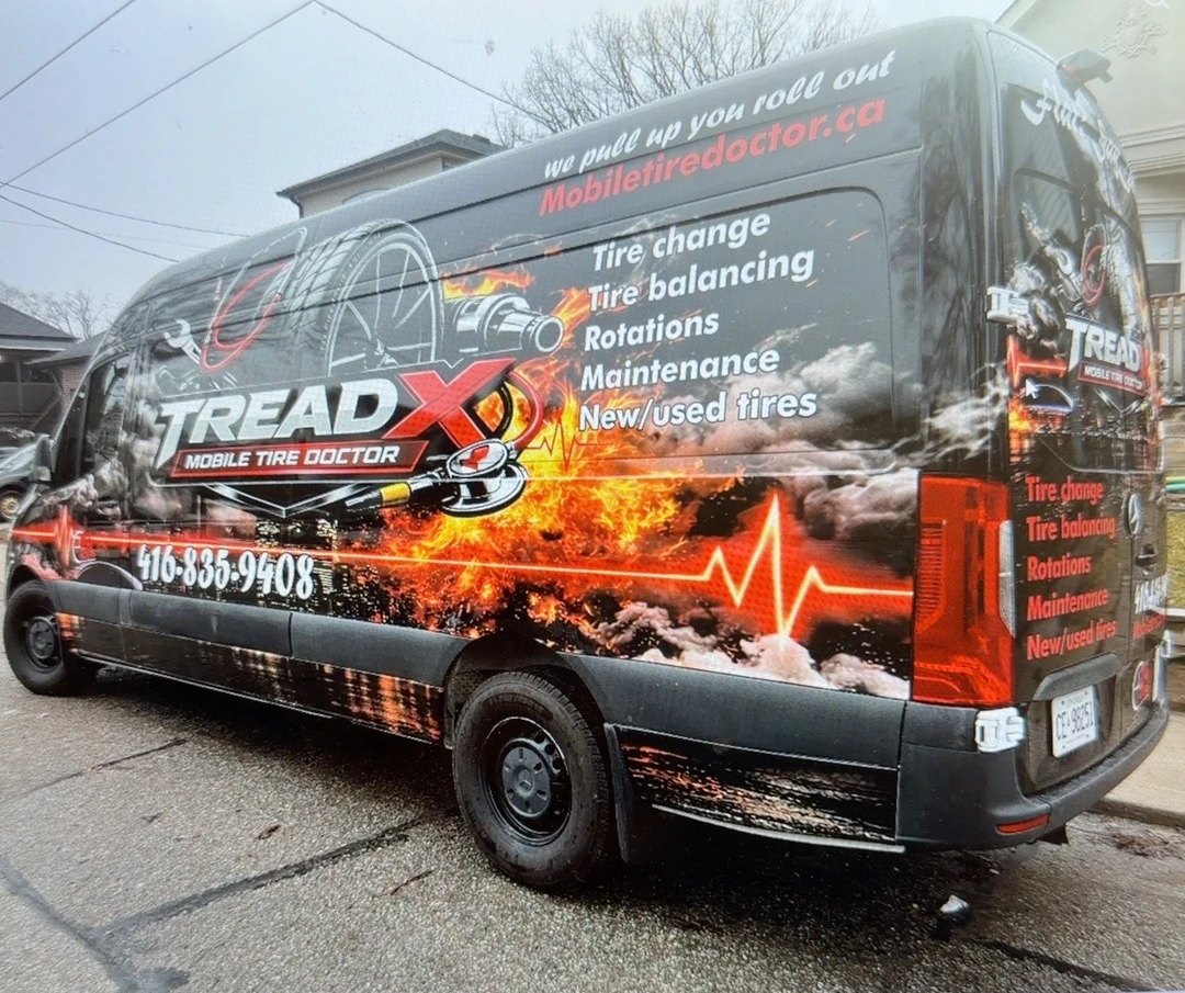 TreadX branded mobile tire service van